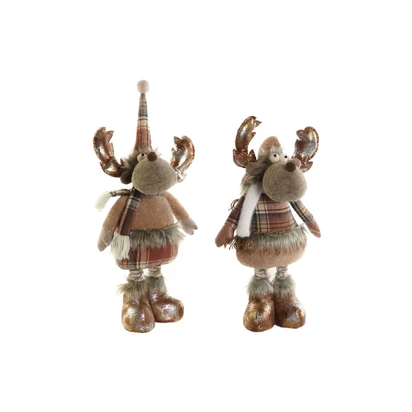Joulukuusenpallo DKD Home Decor Ruskea Poro 18 x 17 x 48 cm (2 osaa)