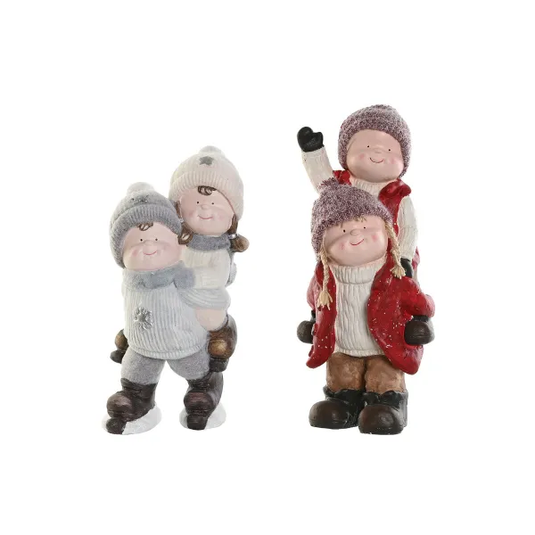 Joulukuusenpallo DKD Home Decor Monivärinen Pojat 18,5 x 22 x 51 cm (2 osaa)