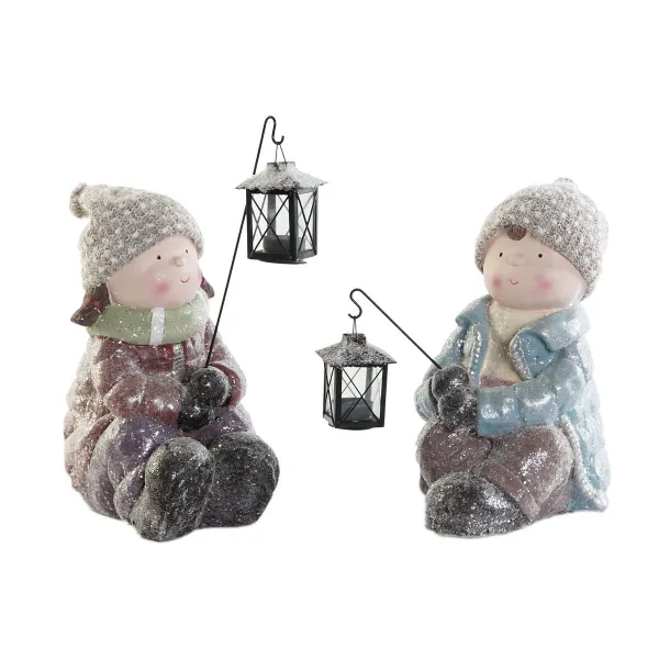 Ziemassvētku Nieciņš DKD Home Decor Daudzkrāsains 29 x 18 x 34 cm (2 gb.)