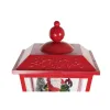 уличные фонари DKD Home Decor Белый Красный 30 x 30 x 180 cm