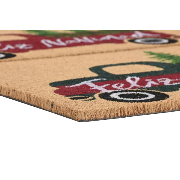 Durų kilimėlis DKD Home Decor Balta Ruda Raudona Žalia PVC Kokoso pluoštas 60 x 40 x 1,5 cm (2 vnt.)
