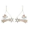 Piekaramais dekors DKD Home Decor Balts Bronza Koks 22,5 x 0,5 x 15 cm (2 gb.)