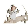 Riippuva koriste DKD Home Decor Valkoinen Kullattu Puu 22,5 x 0,5 x 15 cm (2 osaa)