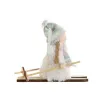 Joulukuusenpallo DKD Home Decor Valkoinen Harmaa Keijukainen 12 x 8 x 10 cm (3 osaa)