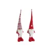 Новогоднее украшение DKD Home Decor Белый Красный Гном 14 X 11 X 73 cm (2 штук)