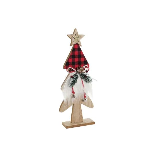 Новогоднее украшение DKD Home Decor Чёрный Красный Дерево 11,5 x 4 x 31 cm