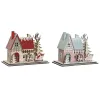 Новогоднее украшение DKD Home Decor Красный Светло Pозовый 23,5 x 11 x 20,5 cm (2 штук)