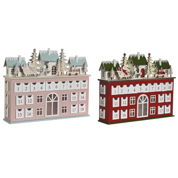 Рождественский календарь DKD Home Decor Деревянный 37,5 x 8,5 x 31 cm (2 штук)