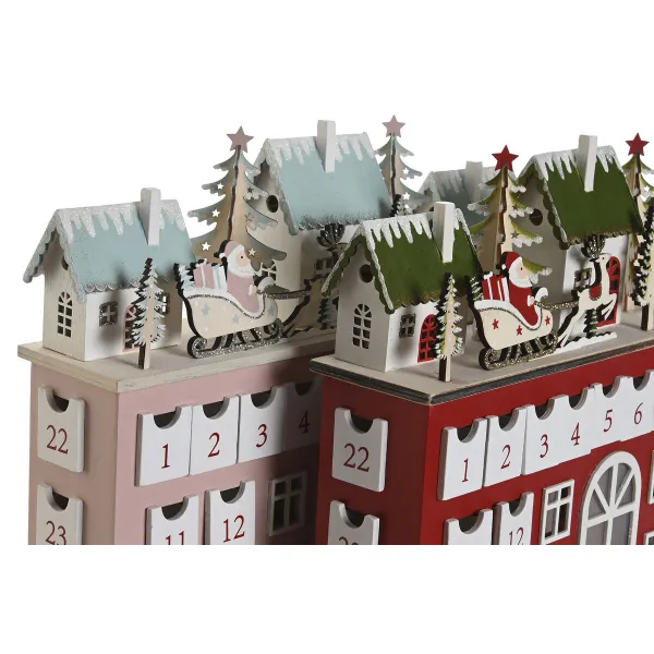 Рождественский календарь DKD Home Decor Деревянный 37,5 x 8,5 x 31 cm (2 штук)