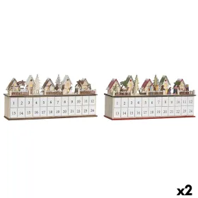 Adventtikalenteri DKD Home Decor Puu 45 x 11 x 23 cm (2 osaa)