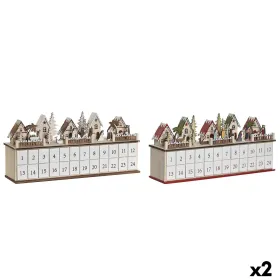 Рождественский календарь DKD Home Decor Деревянный 45 x 11 x 23 cm (2 штук)