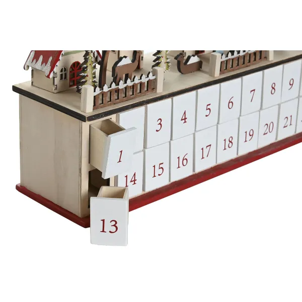 Рождественский календарь DKD Home Decor Деревянный 45 x 11 x 23 cm (2 штук)