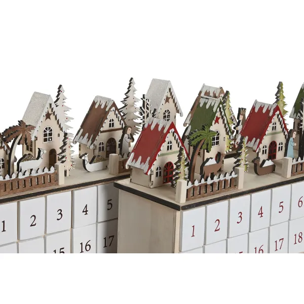 Рождественский календарь DKD Home Decor Деревянный 45 x 11 x 23 cm (2 штук)