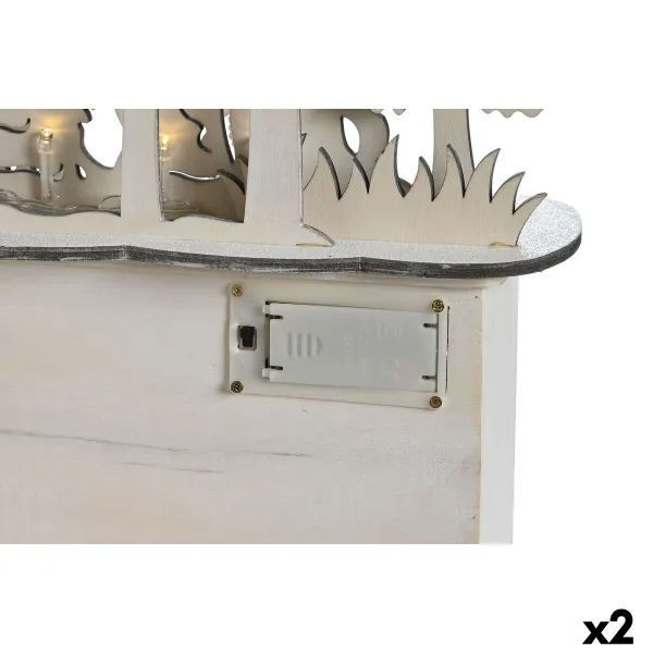 Рождественский календарь DKD Home Decor Деревянный 34 x 8,5 x 36,5 cm (2 штук)