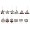 Подвесной декор DKD Home Decor Красный Розовый Деревянный 23 x 1,5 x 9 cm (6 Предметы) (4 штук)