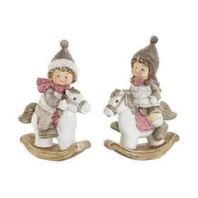 Новогоднее украшение DKD Home Decor Разноцветный 8,8 x 4,8 x 12,5 cm (2 штук)