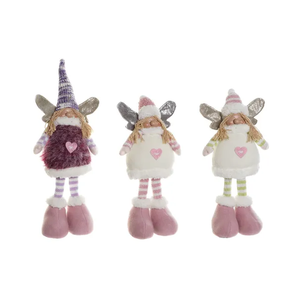 Ziemassvētku Nieciņš DKD Home Decor Daudzkrāsains Elfs 13 x 7 x 35 cm (3 gb.)