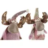 Christmas bauble DKD Home Decor White Pink Golden Reindeer 15 x 17 x 50 cm (2 Units)