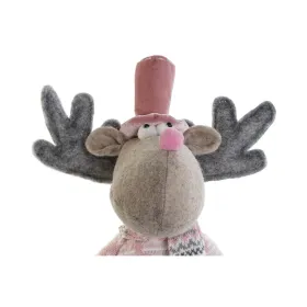 Новогоднее украшение DKD Home Decor Разноцветный Северный олень 16,5 x 11,4 x 40,6 cm (2 штук)