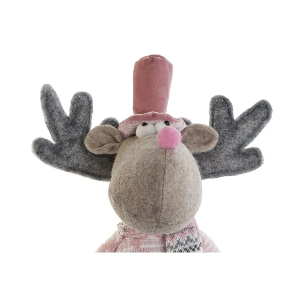 Новогоднее украшение DKD Home Decor Разноцветный Северный олень 16,5 x 11,4 x 40,6 cm (2 штук)