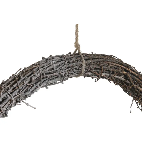 Ziemassvētku vainags DKD Home Decor Dabisks pīts Ananāss Sniegputenis 46 x 7 x 46 cm (2 gb.)