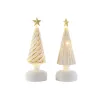 Новогоднее украшение DKD Home Decor Белый Позолоченный 9 x 9 x 25 cm (2 штук)