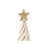 Новогоднее украшение DKD Home Decor Белый Позолоченный 9 x 9 x 25 cm (2 штук)