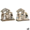 Seimikuvaelma DKD Home Decor Sininen Valkoinen Ruskea Hartsi 20 x 7 x 17,5 cm (2 osaa)