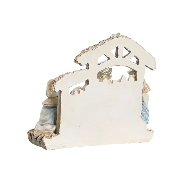Ziemassvētku Laika Komplekts DKD Home Decor Zils Balts Brūns Sveķi 20 x 7 x 17,5 cm (2 gb.)