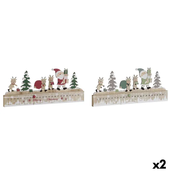 Рождественский календарь DKD Home Decor Деревянный MDF 45 x 1 x 19 cm 45 x 2 x 19 cm (2 штук)