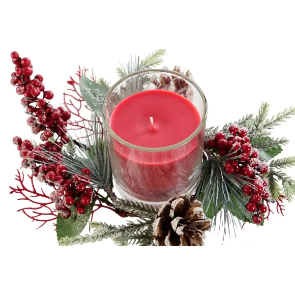 Вуаль DKD Home Decor Красный Зеленый 20 x 20 x 9 cm 8 x 8 x 9 cm (2 штук)