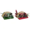 Вуаль DKD Home Decor Красный Зеленый 20 x 20 x 9 cm 8 x 8 x 9 cm (2 штук)