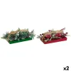 Вуаль DKD Home Decor Красный Зеленый 5,5 x 5,5 x 6,5 cm (2 штук)
