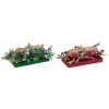 Вуаль DKD Home Decor Красный Зеленый 5,5 x 5,5 x 6,5 cm (2 штук)