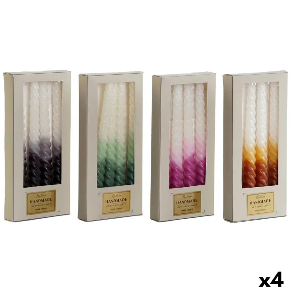 Набор свечей DKD Home Decor Двухцветный 2 x 2 x 25 cm 2 x 2 x 20 cm 4 Предметы (4 штук)