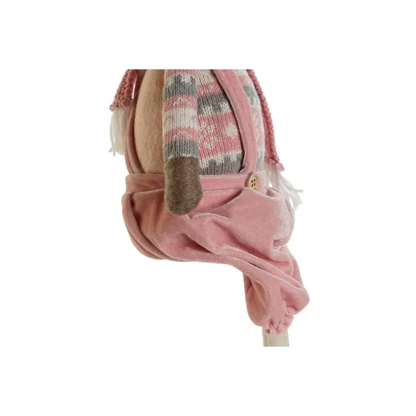 Kalėdų papuošalai DKD Home Decor Balta Ruda Rožinė Šiaurės elnias 17 x 14 x 63,5 cm (2 vnt.)