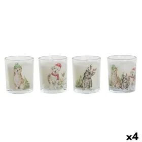 Kynttilä DKD Home Decor Valkoinen 5 x 5 x 6 cm (4 osaa)