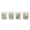 Kynttilä DKD Home Decor Valkoinen 5 x 5 x 6 cm (4 osaa)