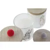 Žvakė DKD Home Decor Spalvotas Pomponai Kalėdos 8 x 8 x 9 cm 8 x 8 x 11 cm (3 vnt.) (2 vnt.)