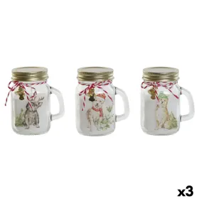 Вуаль DKD Home Decor Белый Позолоченный Рождество 8 x 5 x 9 cm (3 штук)