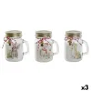 Вуаль DKD Home Decor Белый Позолоченный Рождество 8 x 5 x 9 cm (3 штук)