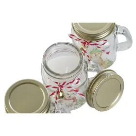 Вуаль DKD Home Decor Белый Позолоченный Рождество 8 x 5 x 9 cm (3 штук)