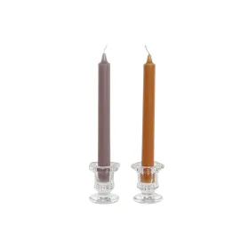 Žvakių rinkinys DKD Home Decor Pilka Oranžinė 2 x 2 x 20 cm 4 Dalys (2 vnt.)