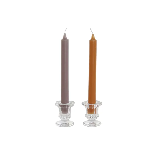 Žvakių rinkinys DKD Home Decor Pilka Oranžinė 2 x 2 x 20 cm 4 Dalys (2 vnt.)