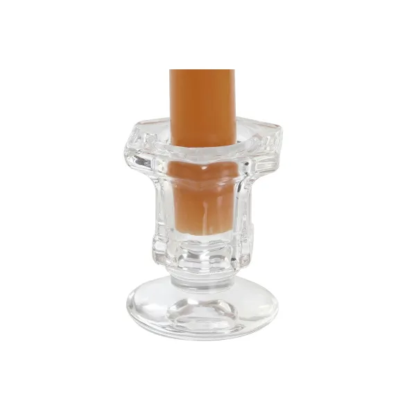 Sveču Komplekts DKD Home Decor Pelēks Oranžs 2 x 2 x 20 cm 4 Daudzums (2 gb.)