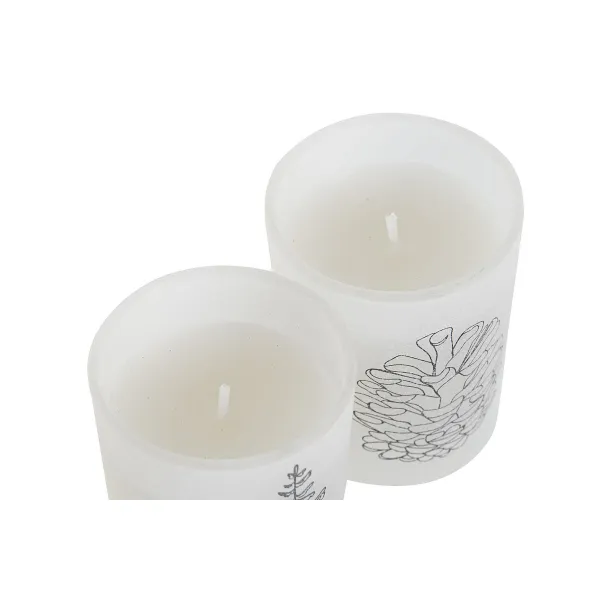 Sveču Komplekts DKD Home Decor Balts Ziemassvētki 5 x 5 x 6 cm