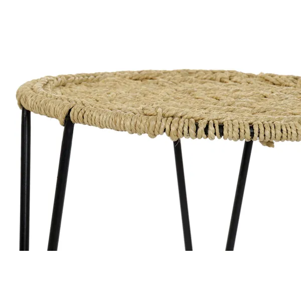3 galdu komplekts DKD Home Decor Brūns Melns Dabisks 62 x 62 x 40 cm 62 x 62 x 40,5 cm