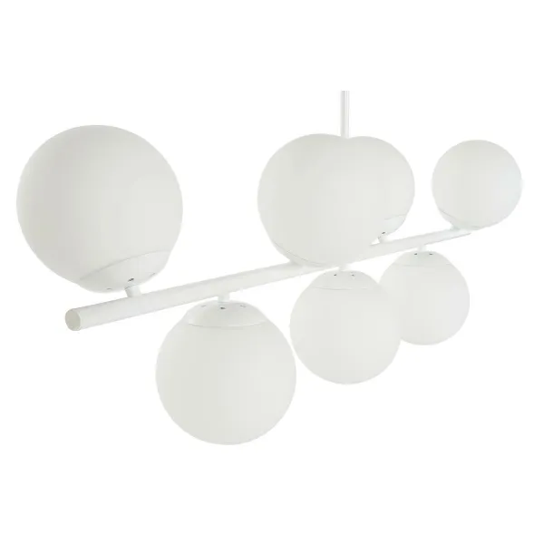Потолочный светильник DKD Home Decor 98 x 45 x 30 cm Стеклянный Металл Белый 50 W