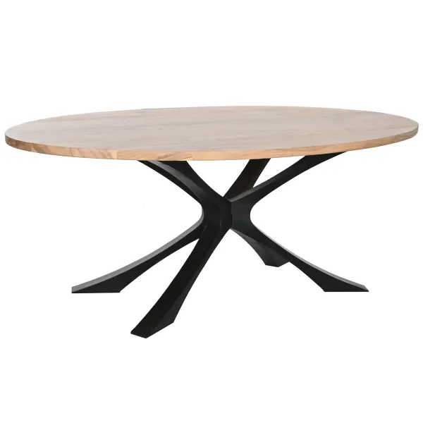 Pusdienu galds DKD Home Decor Metāls Akācija 200 x 110 x 76 cm