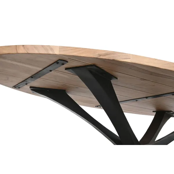 Valgomojo stalas DKD Home Decor Metalinis Akacija 200 x 110 x 76 cm